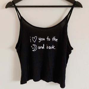 Love you to the moon and back Forever 21 Crop Top